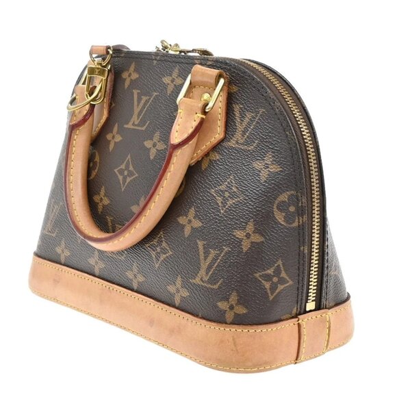 LOUIS VUITTON Alma BB 2Way Hand Bag Monogram Leather Brown Gold M53152 57EF638 - Picture 11 of 15